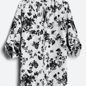 41Hawthorn Karie Split Neck High Low Hem Blouse